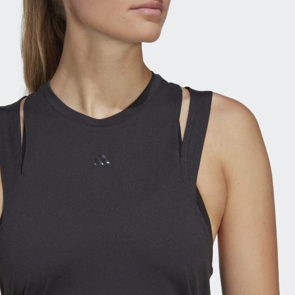 Svart AEROREADY Train Essentials 3 Bar Logo Tank Top