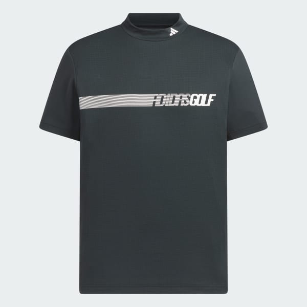 สีดำ เสื้อโปโลแขนสั้นคอสูง