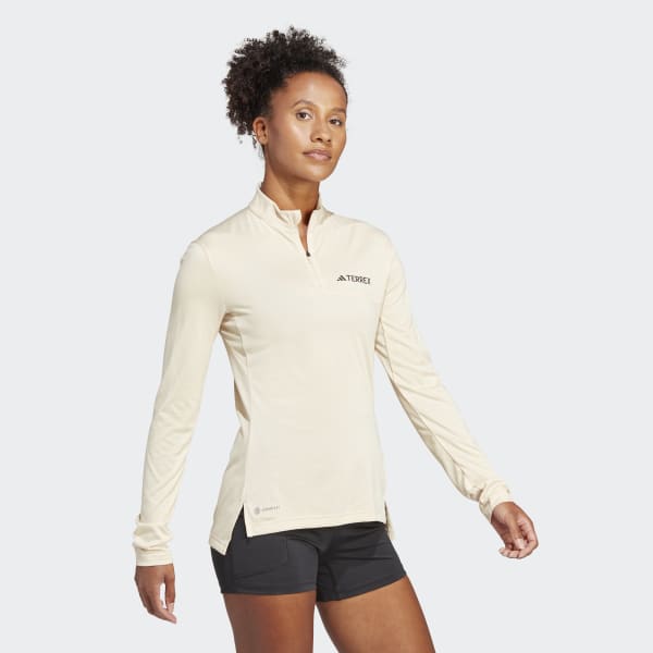 Beige Terrex Multi Half-Zip Long Sleeve Tee