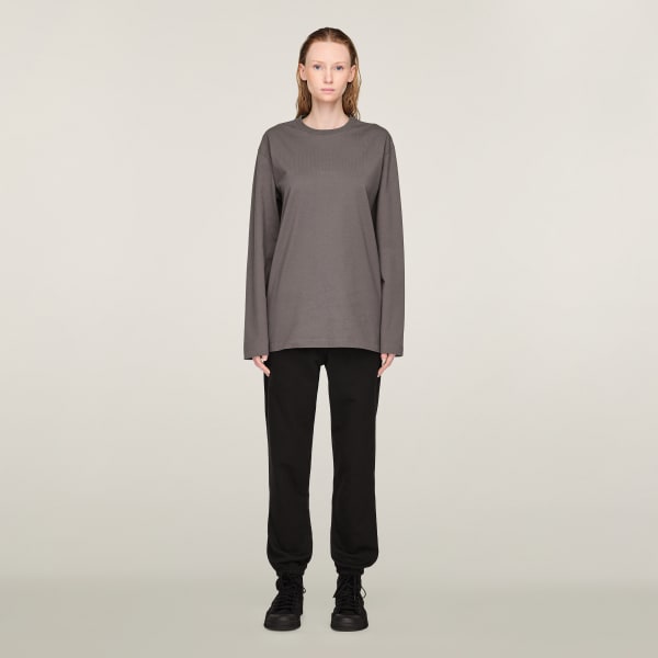 adidas Y-3 Graphic Long Sleeve Tee - Grey | Free Shipping