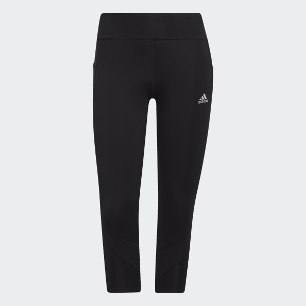 Czerń OWN THE RUN 3/4 TIGHTS