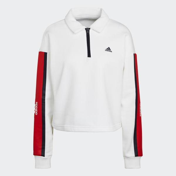 Blanc T-shirt de rugby en molleton à fines rayures colorblock Essentials RW373