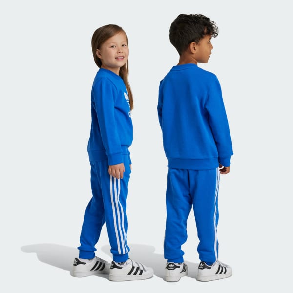 Niebieski Zestaw Adicolor Crew Kids