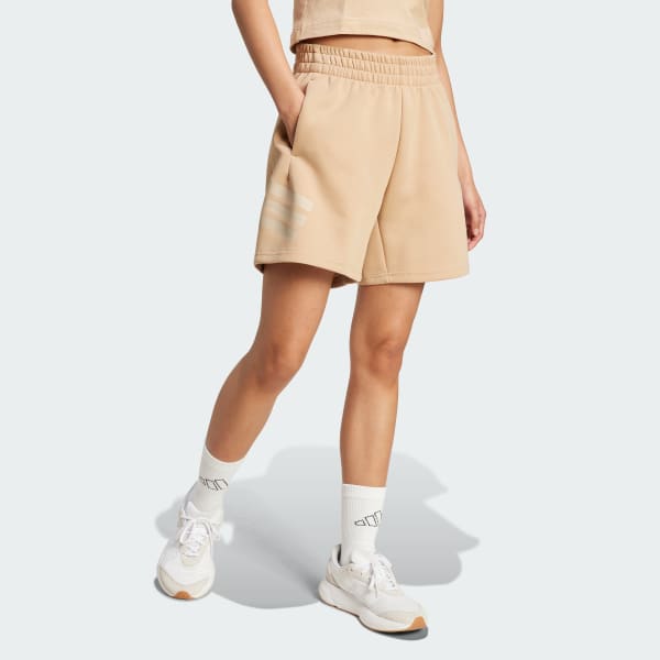 Braun Future Icons 3-Streifen Shorts