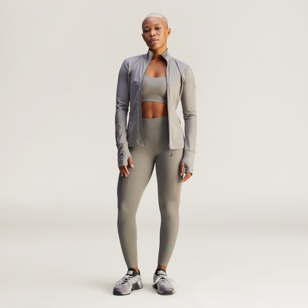 Abu-abu Bra Training Medium Support adidas by Stella McCartney TruePurpose Power Impact