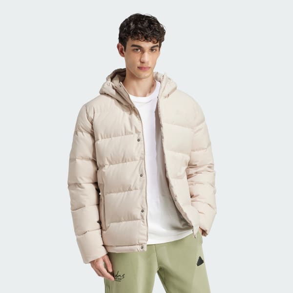 Beige Helionic Hooded dunjakke