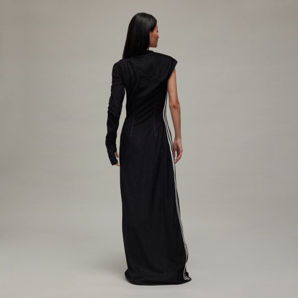 Black Y-3 Waffle Warp Knit Dress