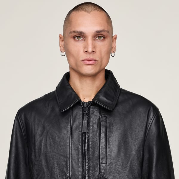 アディダス Y-3 LEATHER BOMBER JACKET - ブラック | アディダス ジャパン