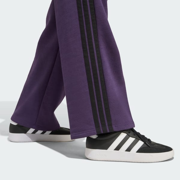 Essentials 3-Stripes Open-Hem Fleece Pants