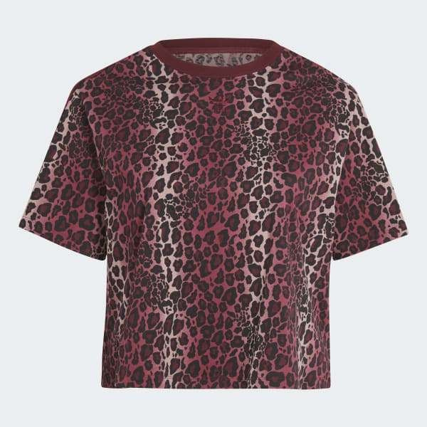 Bordeaux T-shirt imprimé intégral (Grandes tailles)