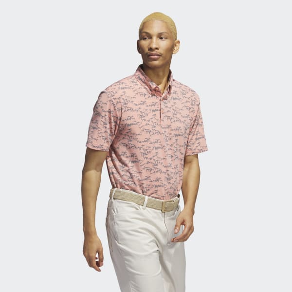 Red Go-To Printed Polo Shirt