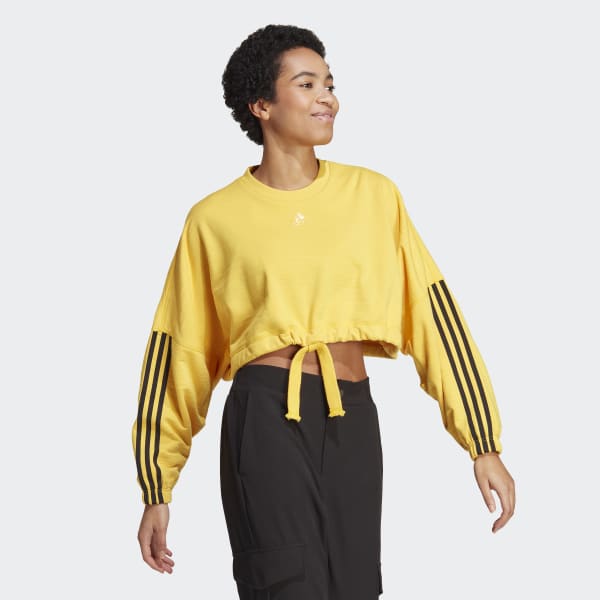 adidas Dance Crop Versatile Sweatshirt - Gold | | adidas Sportswear