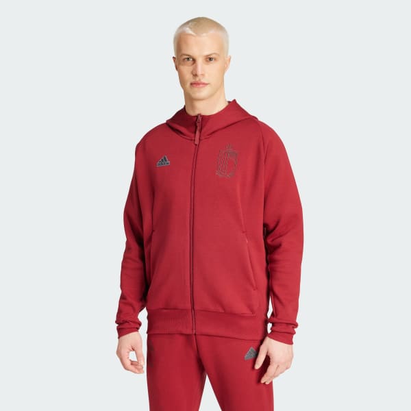 Red adidas hoodie junior sales