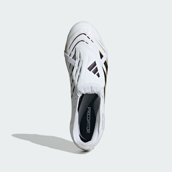Blanco Bota de fútbol Predator Pro Fold-Over Tongue césped natural seco