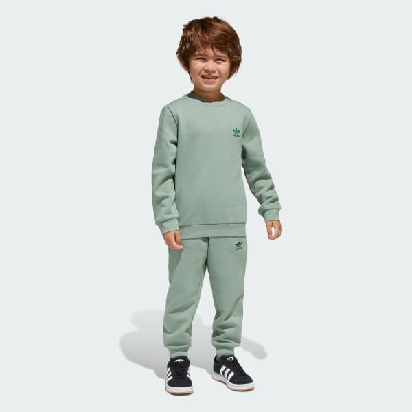 Verde Conjunto Moletom Gola Careca Infantil