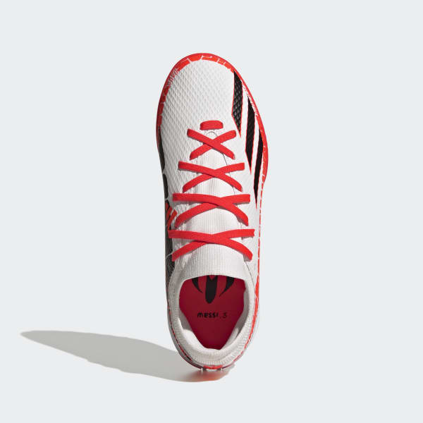 Blanco Zapatos de Fútbol X Speedportal Messi.3 Pasto Sintético LVG35