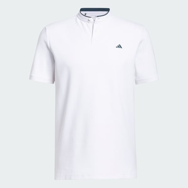 White Go-To Henley Polo Shirt