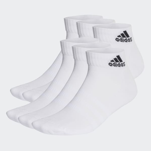 Putih Kaus Kaki Ankle Cushion Sportswear 6 Pasang