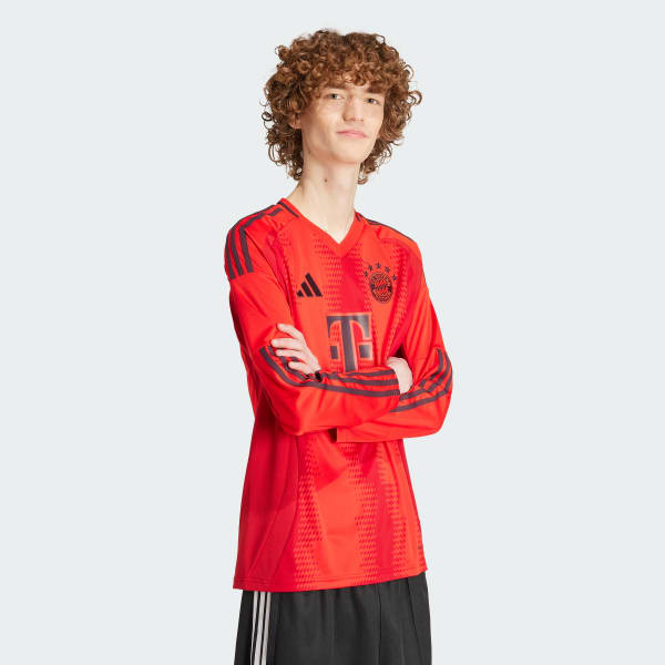Czerwony Koszulka FC Bayern 24/25 Long Sleeve Home