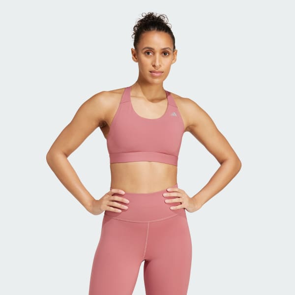 Pink Ultimateadidas Run Medium-Support Bra