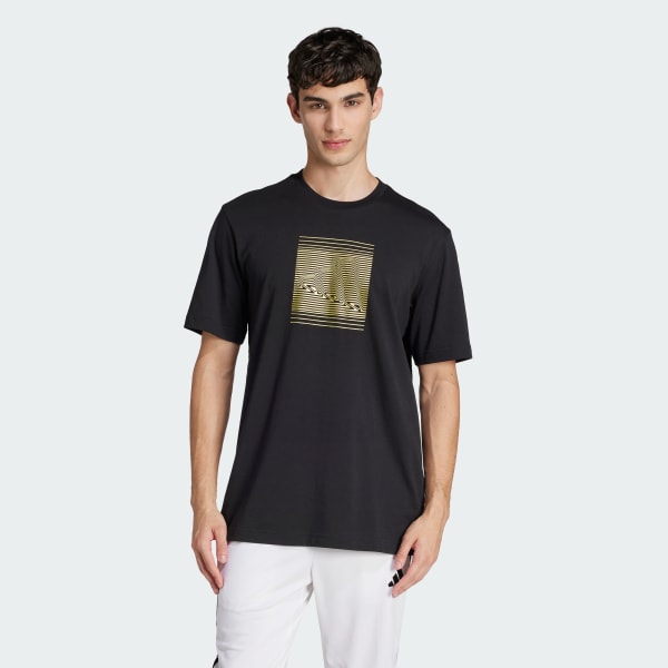 Negro Polo Tech Metallic Graphic