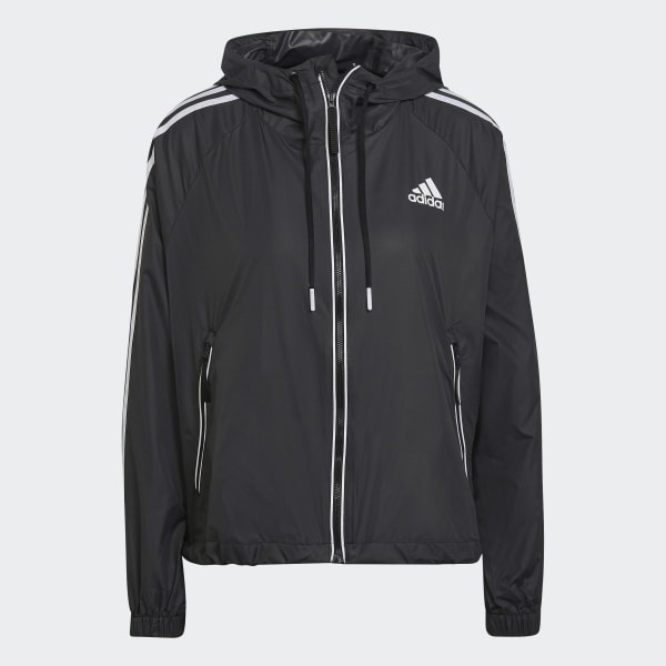Schwarz BSC 3-Streifen Windjacke