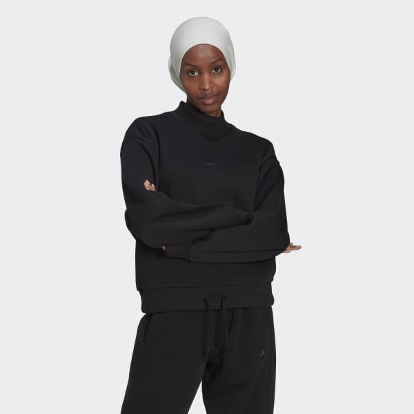Svart ALL SZN Fleece Mock Neck Genser CM847