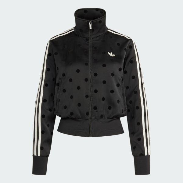 Đen Áo Track Top SATIN POLKA DOTS TT