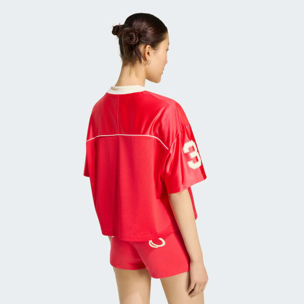 Red ORIGINALS CROPPED FOOTBALL JERSEY