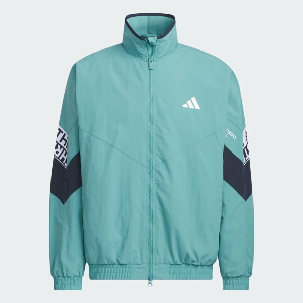 ブルー ワーディングパック ルーズフィット メッシュ裏地付き ウーブンジャケット