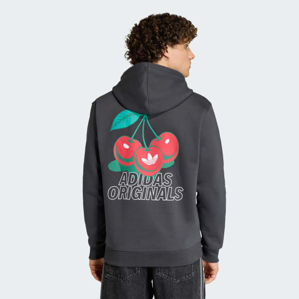 Szary CHERRY GRAPHIC HOODIE