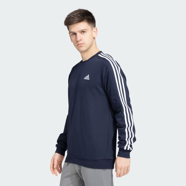 Blue 3 Stripes Full Sleeves Training Sweatshirt