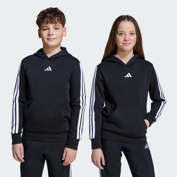 noir Sweat à capuche basique enfants