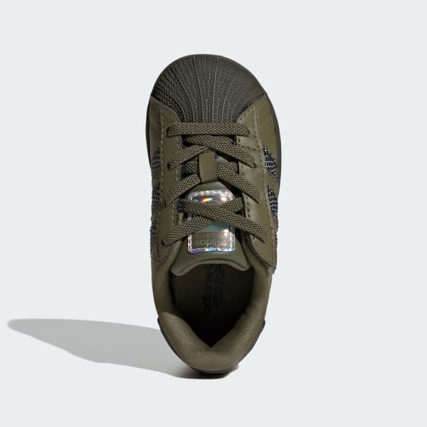 Verde TENIS SUPERSTAR LUCES LED CON TIRA AJUSTABLE Y AGUJETAS ELÁSTICAS