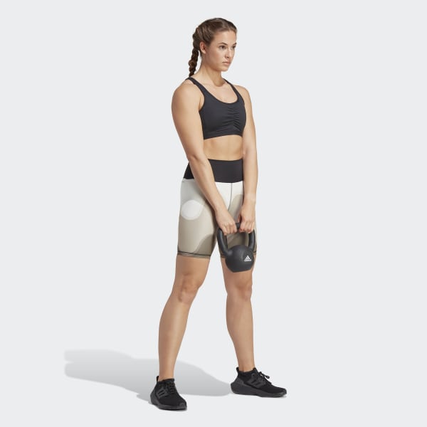 Brown adidas x Marimekko Optime Training Bike Short Tights