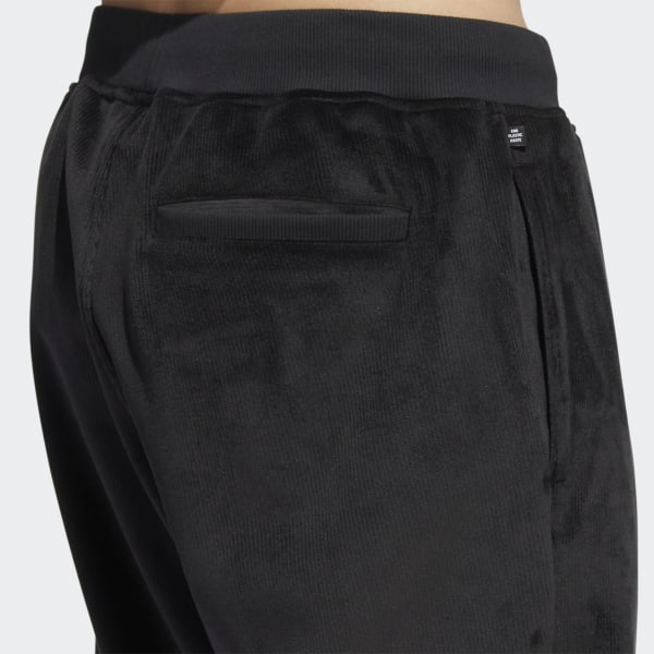 Sort Tyshawn Velour Tracksuit Bottoms (Gender Neutral) TV901
