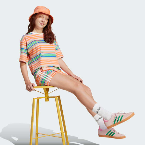 Hong Áo Thun Lửng Kẻ Sọc Trẻ Em