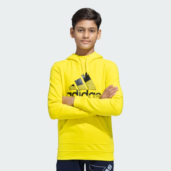 Hoodie with yellow stripes hot sale