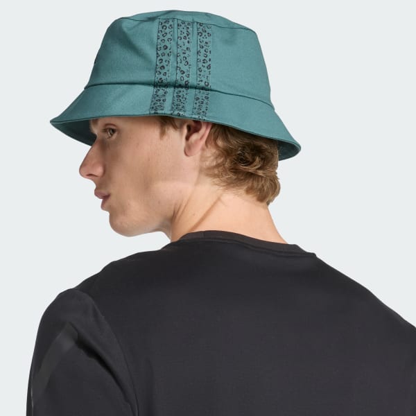 Verde Chapéu Bucket Estampa Leopardo adidas Sportswear Três Listras