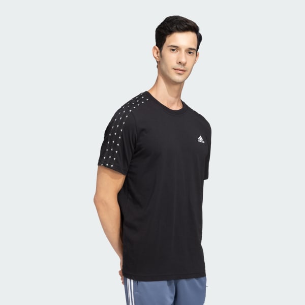 Black adidas 3 Stripes Tee