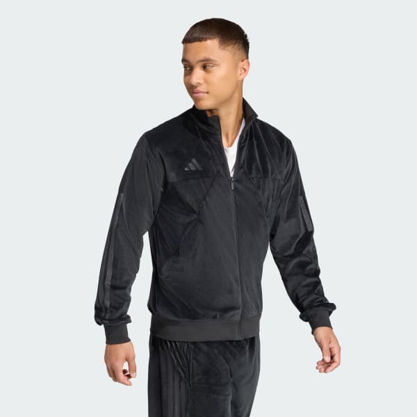 ブラック ベロア トラックトップ（ジャージ）