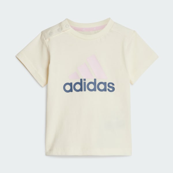 Beige Essentials Organic Cotton Tee and Shorts Set