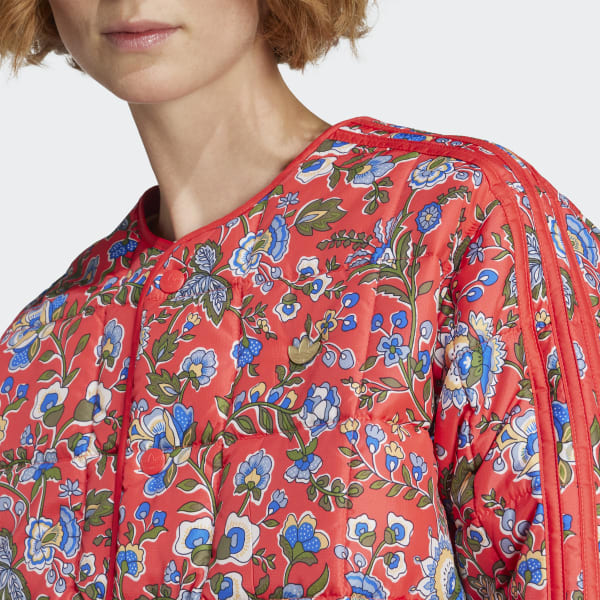 adidas Originals x Liberty London Quilted Jacket - Red | Free