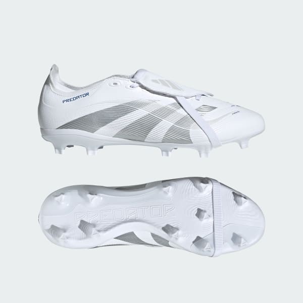 White Predator League Fold-Over Tongue Firm/Multi-Ground Boots