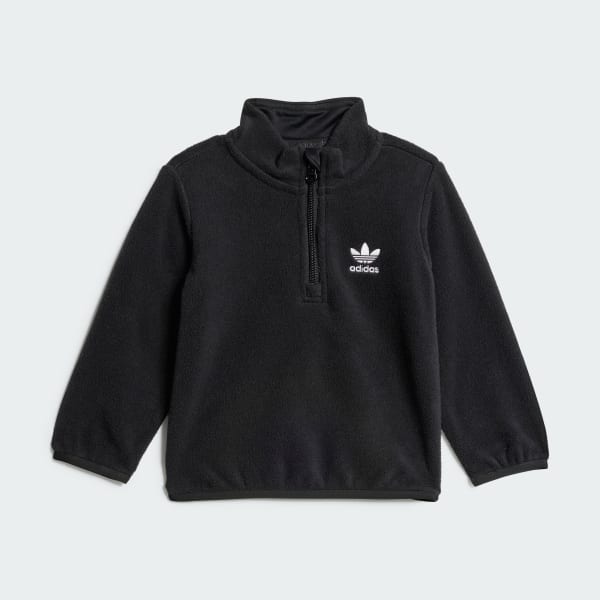cerná Mikina Polar Fleece 1/2 Zip Kids