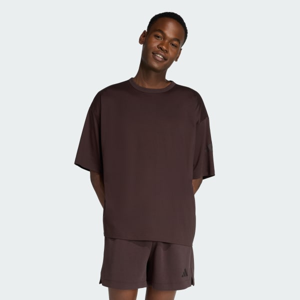 adidas SOFT LUX TEE - Brown | Free Shipping with adiClub | adidas US