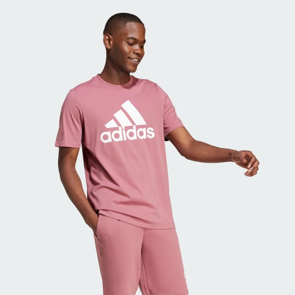 Rosado Polera Essentials Logo Grande Tejido Jersey