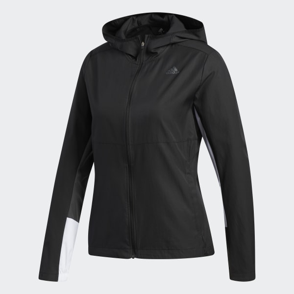 adidas Own the Run Hooded Wind Jacket - Black | adidas New Zealand