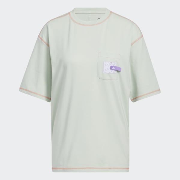 Green Sport Statement Boyfriend Pocket Tee