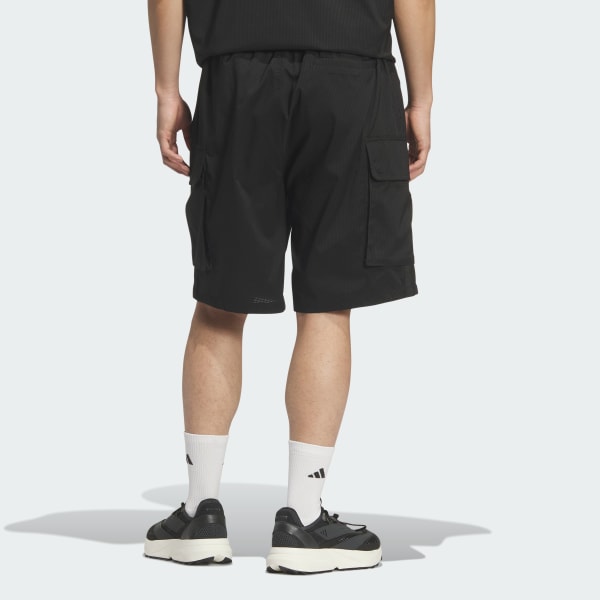 ブラック シティテック ルーズフィット ドットエア ブリーザブル ウーブン カーゴショーツ